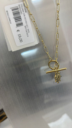 Collana con Occhio Nero e Chiusura T-Bar