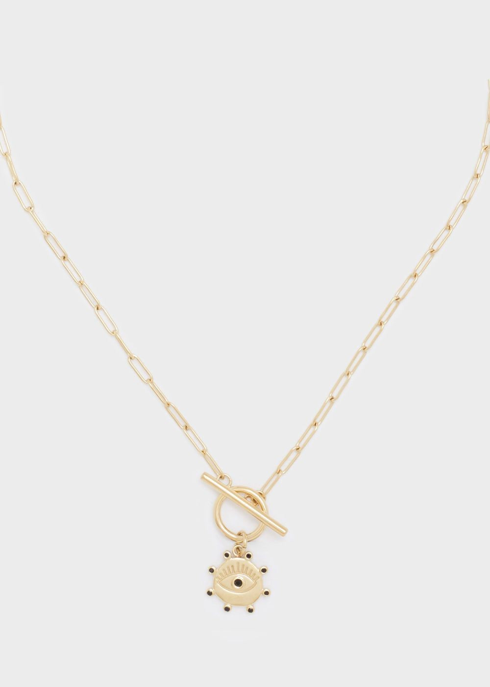 Collana con Occhio Nero e Chiusura T-Bar