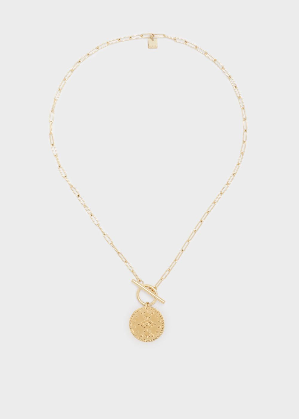 Collana con Ciondolo Occhio Dorato