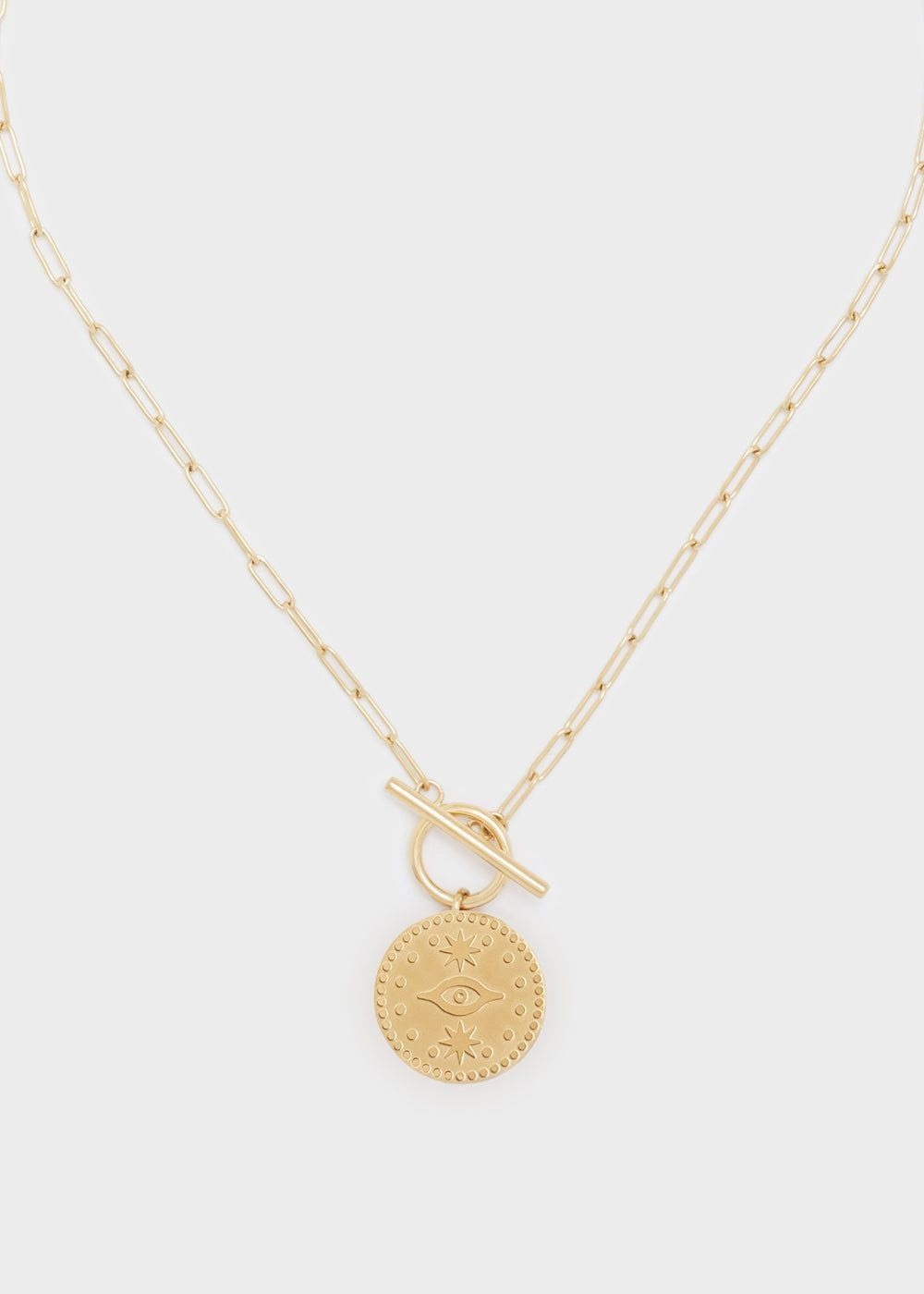 Collana con Ciondolo Occhio Dorato