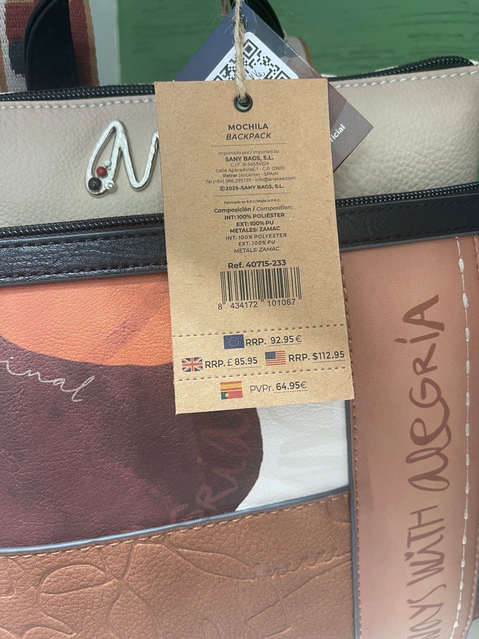 Zaino Multitasche Urban Chic