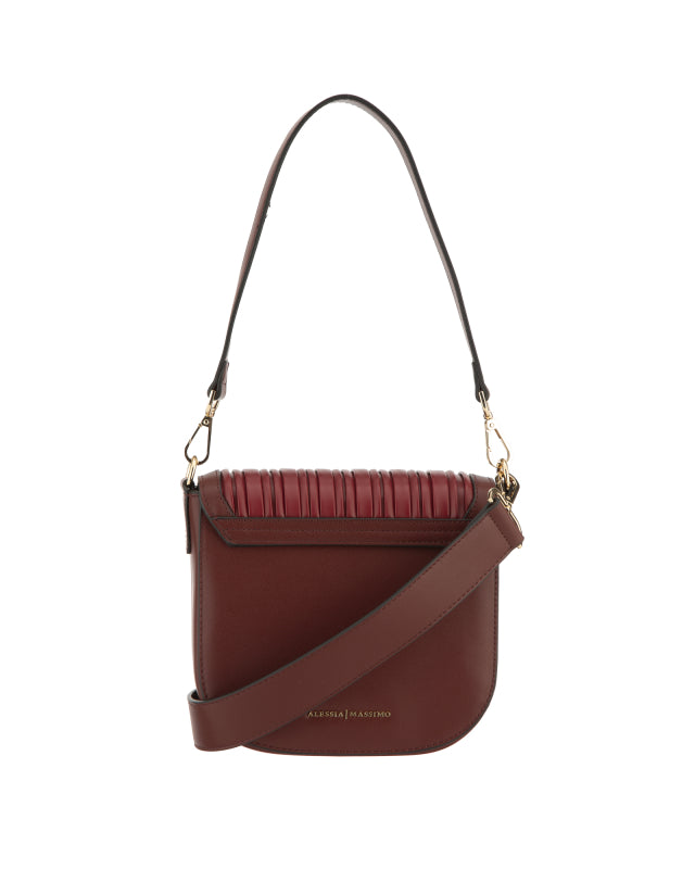 Borsa a spalla burgundy Alessia Massimo