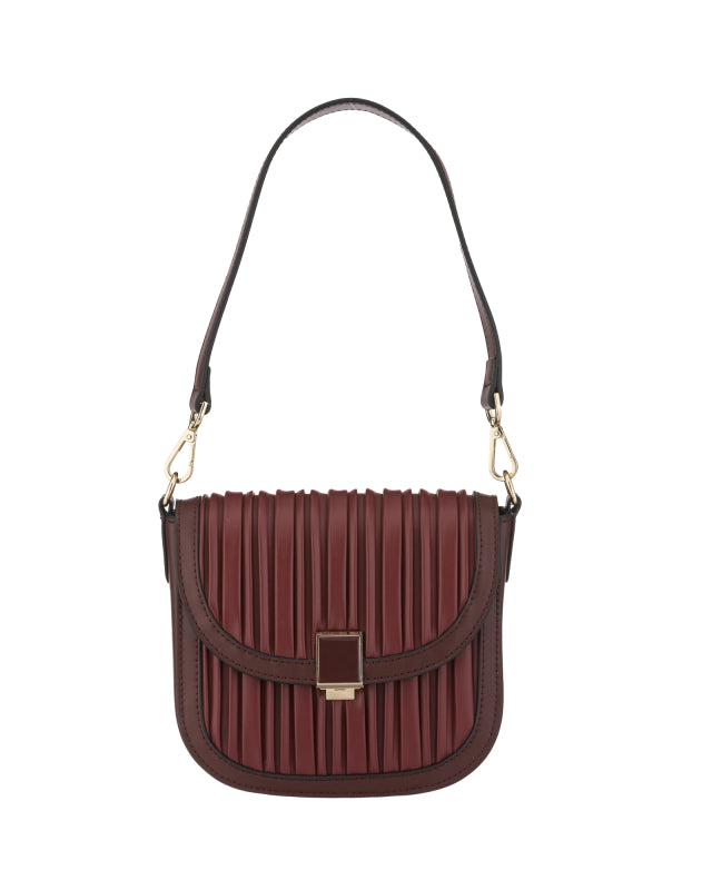 Borsa a spalla burgundy Alessia Massimo