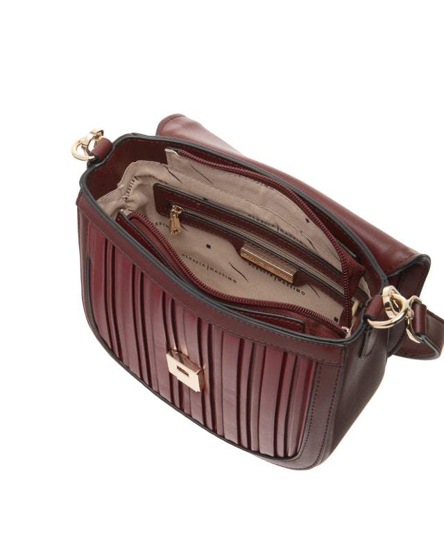 Borsa a spalla burgundy Alessia Massimo