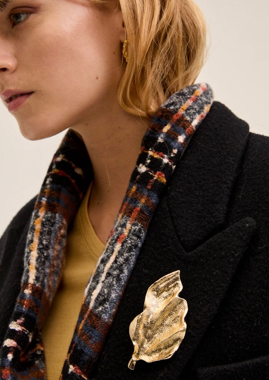 Spilla a foglia dorata Nalì