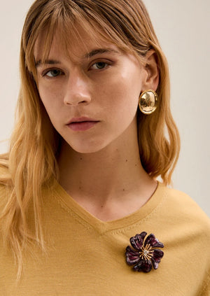 Spilla fiore viola Nalì