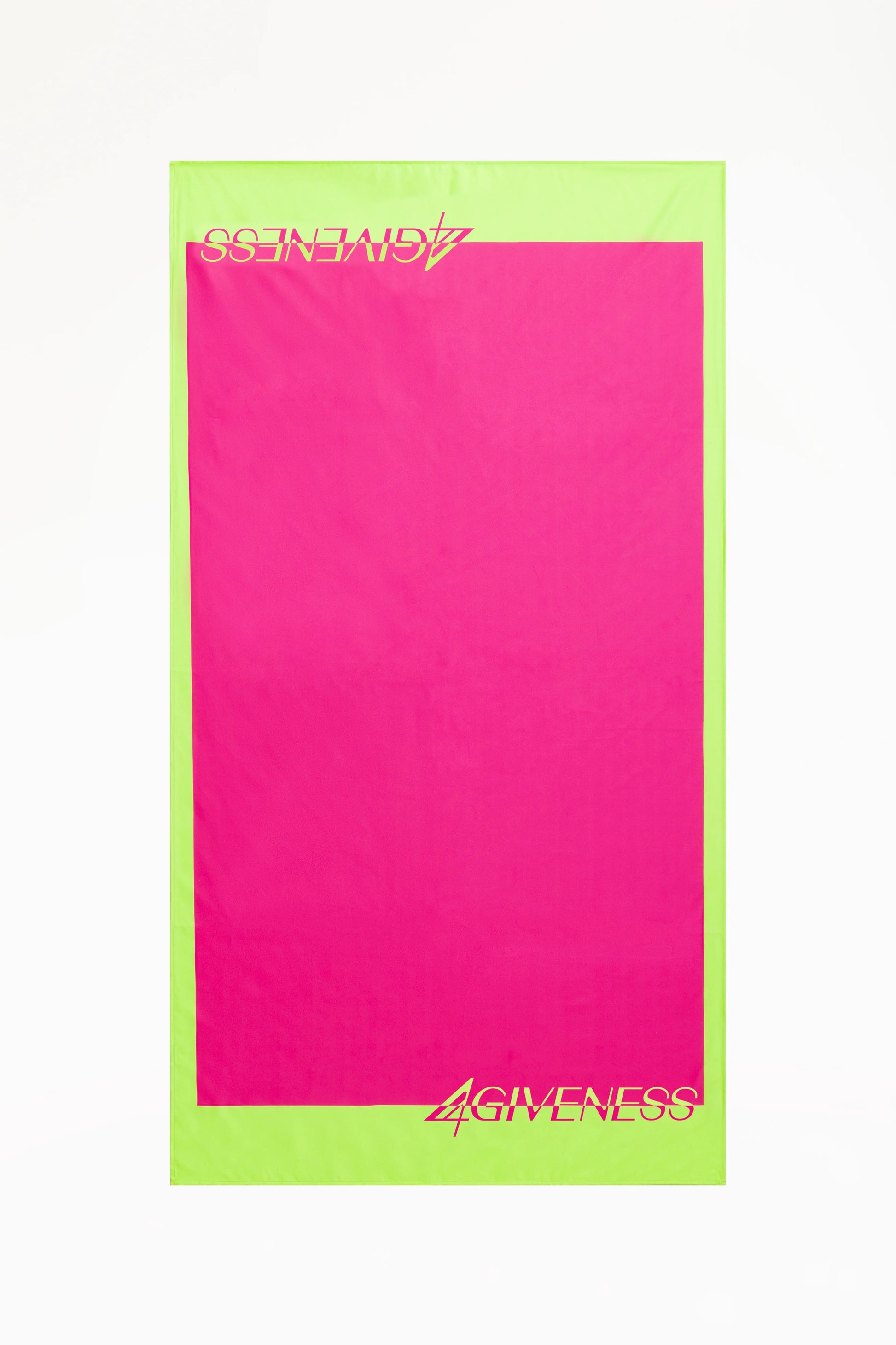 Telo Mare Fucsia con Bordo Verde Fluo 4GIVENESS