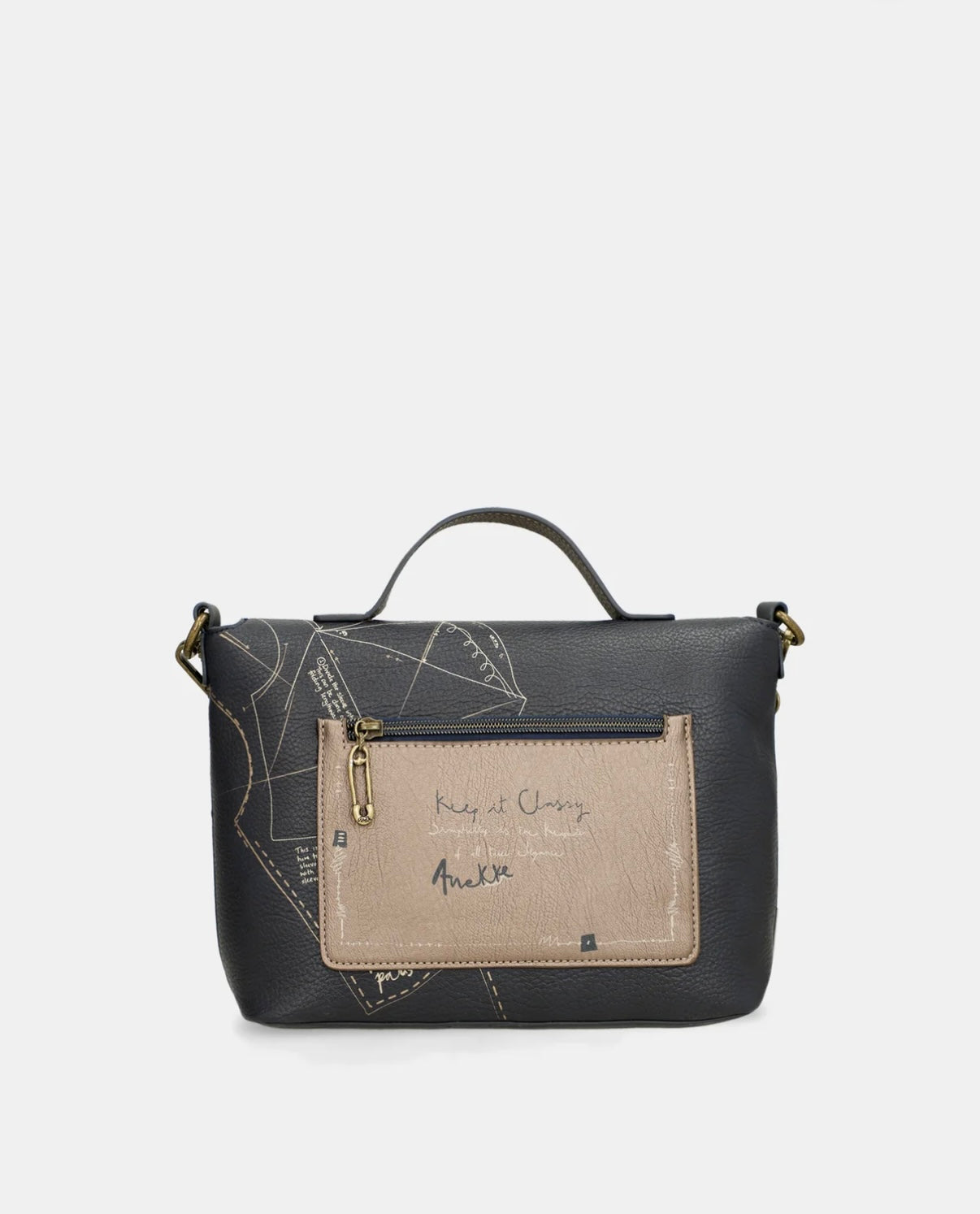 Borsa fantasia beige/blu Anekke