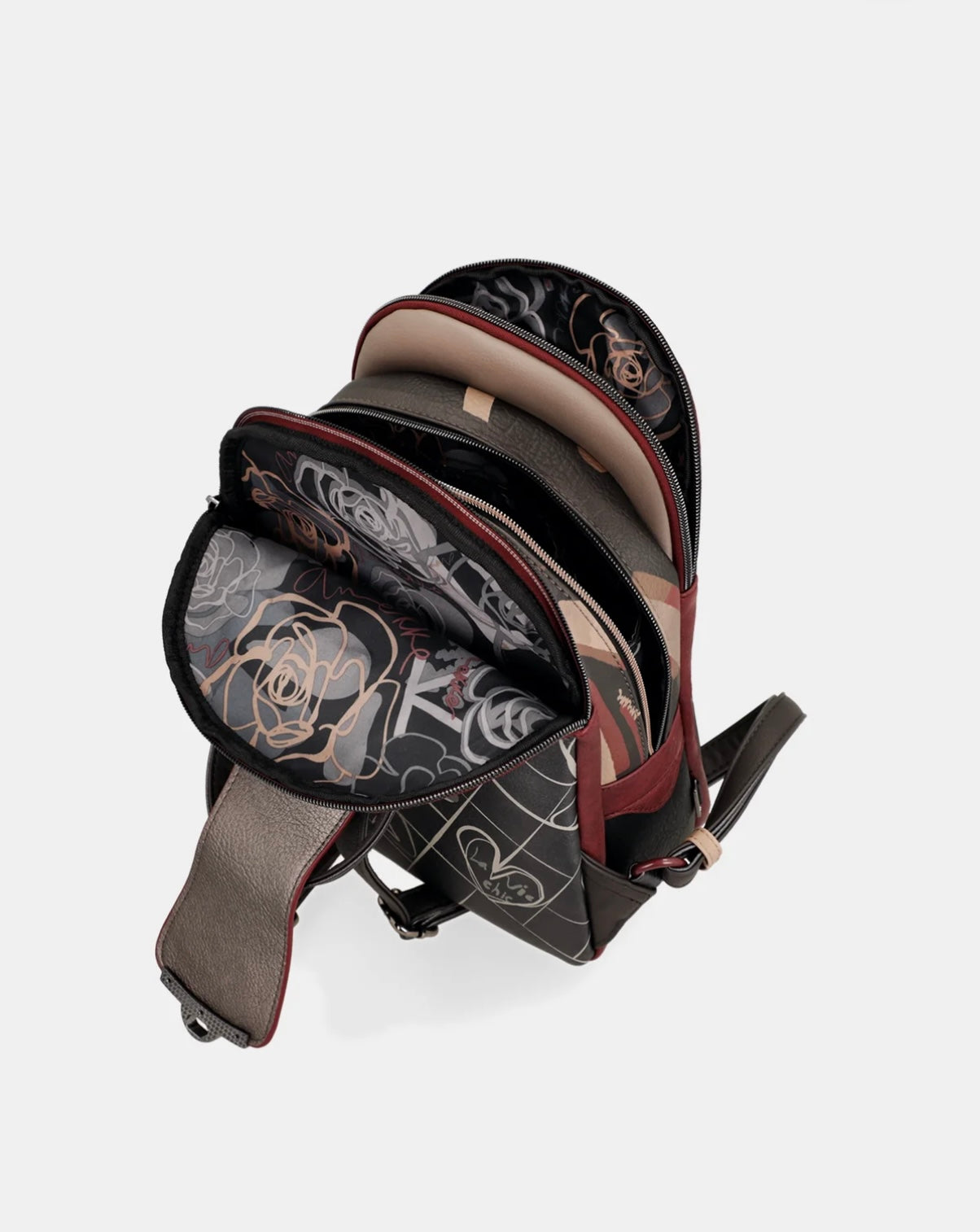 Zaino fantasia marrone/testa di moro Anekke