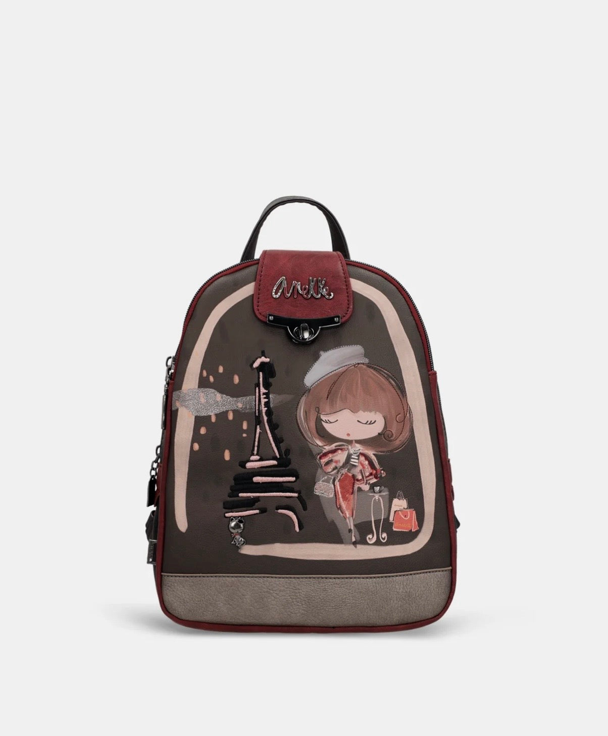 Zaino fantasia marrone/testa di moro Anekke