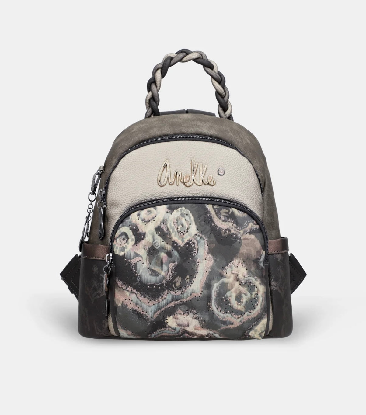 Zaino fantasia taupe/grigio Anekke